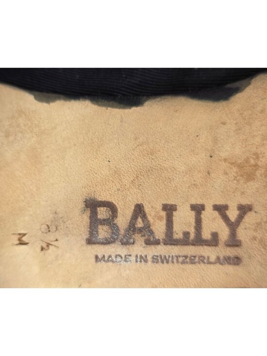 Vintage Bally Mens 8.5M Black Grosgrain Leather Bar Loafers Switzerland main image 4